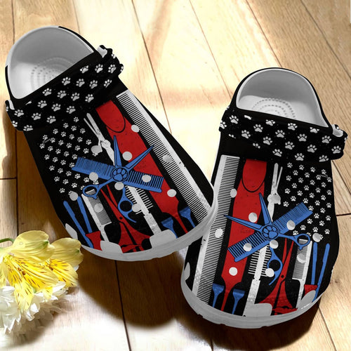 Dog Groomer Personalized Clog, Custom Name, Text Dog Groomer Personalized Clog, Custom Name, Text, Fashion Style For Women, Men, Kid, Print 3D