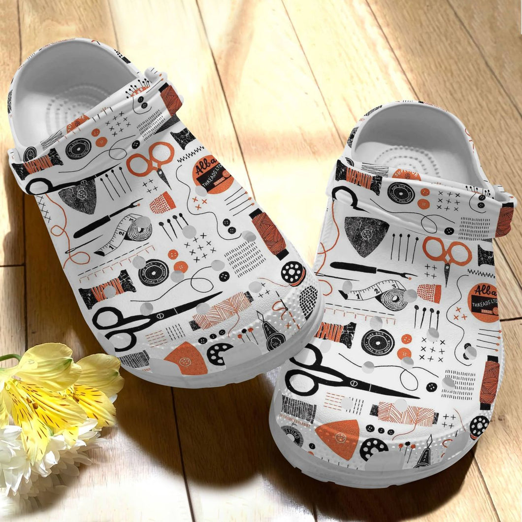 Clog Sewing Personalize Clog, Custom Name, Text, Fashion Style For Women, Men, Kid, Print 3D Sewing Kit - Love Mine Gifts