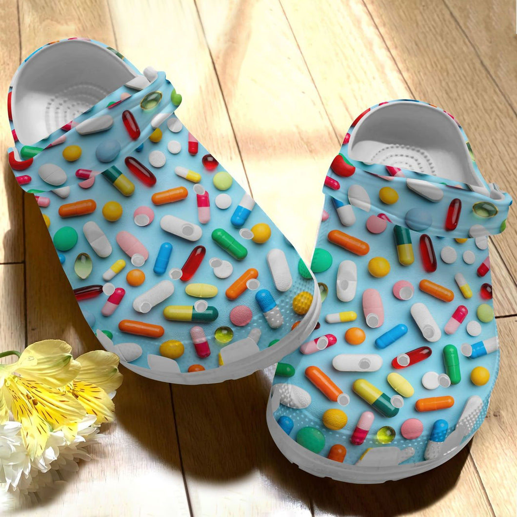 Pharmacist Personalize Clog, Custom Name, Text, Fashion Style For Women, Men, Kid, Print 3D Medicine Pattern