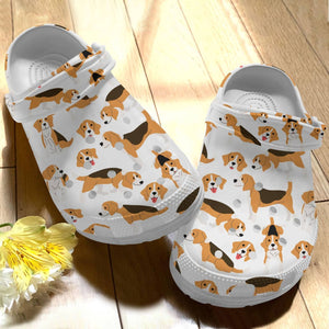 Clog Dog Personalize Clog, Custom Name, Text, Fashion Style For Women, Men, Kid, Print 3D Beagle V4 - Love Mine Gifts