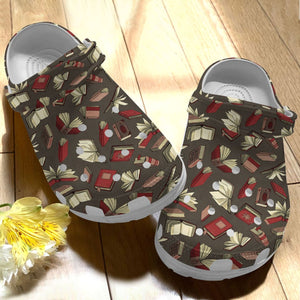 Clog Book Storm Pattern Personalize Clog, Custom Name, Text, Fashion Style For Women, Men, Kid, Print 3D - Love Mine Gifts