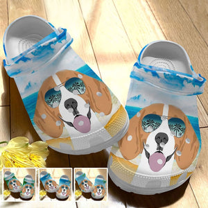 Clog Beagle Personalize Clog, Custom Name, Text, Fashion Style For Women, Men, Kid, Print 3D Summer Vibe - Love Mine Gifts