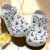 Clog Boston Terrier Personalize Clog, Custom Name, Text, Fashion Style For Women, Men, Kid, Print 3D Whitesole White Pattern - Love Mine Gifts