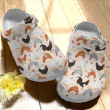 Clog Farm Personalize Clog, Custom Name, Text, Fashion Style For Women, Men, Kid, Print 3D Chicken V7 - Love Mine Gifts