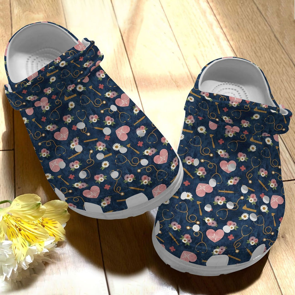 Clog Nurse Personalize Clog, Custom Name, Text, Fashion Style For Women, Men, Kid, Print 3D Work Of Heart - Love Mine Gifts