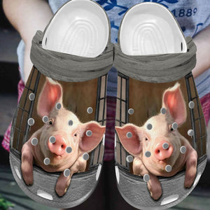 Clog Pig Is Awesome Personalize Clog, Custom Name, Text, Fashion Style For Women, Men, Kid, Print 3D - Love Mine Gifts