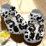 Clog Cow Personalize Clog, Custom Name, Text, Fashion Style For Women, Men, Kid, Print 3D Whitesole Baby Cow Skin Pattern - Love Mine Gifts