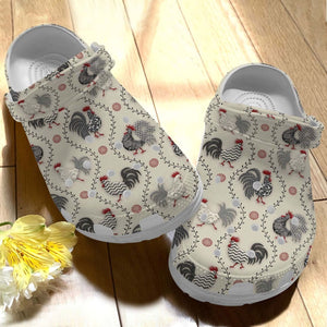 Clog Chicken Personalize Clog, Custom Name, Text, Fashion Style For Women, Men, Kid, Print 3D Chicken Pattern - Love Mine Gifts