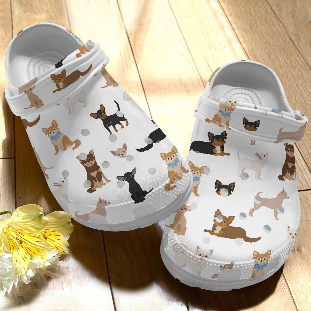 Dog Personalize Clog, Custom Name, Text, Fashion Style For Women, Men, Kid, Print 3D Chihuahua V4