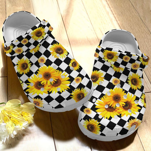 Clog Sunflower Personalized Clog, Custom Name, Text Sunflower Lover Ver.1, Fashion Style For Women, Men, Kid, Print 3D - Love Mine Gifts