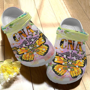 Cna Personalize Clog, Custom Name, Text, Fashion Style For Women, Men, Kid, Print 3D Whitesole She Believe She Could