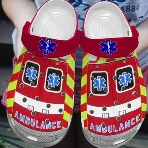 Ems Personalize Clog, Custom Name, Text, Fashion Style For Women, Men, Kid, Print 3D Ambulance Collection Q