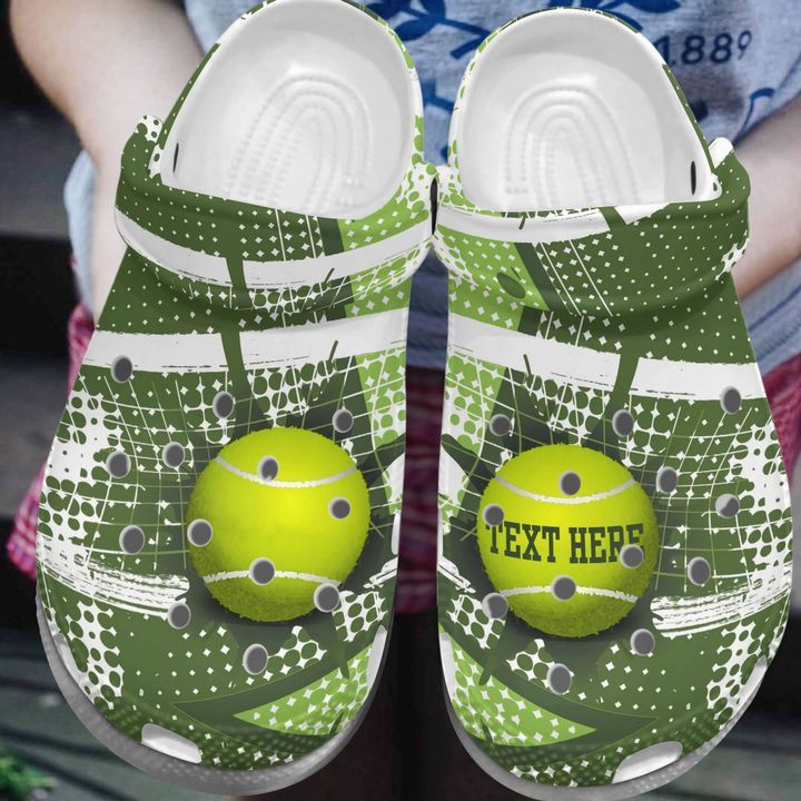 Clog Tennis Personalized Personalize Clog, Custom Name, Text, Fashion Style For Women, Men, Kid, Print 3D Whitesole Tennis Lover - Love Mine Gifts