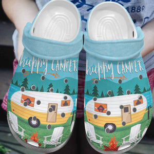 Clog Camping Personalize Clog, Custom Name, Text, Fashion Style For Women, Men, Kid, Print 3D Camping1 - Love Mine Gifts