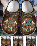 Clog Native American Personalize Clog, Custom Name, Text, Fashion Style For Women, Men, Kid, Print 3D Native American 4 Versions - Love Mine Gifts