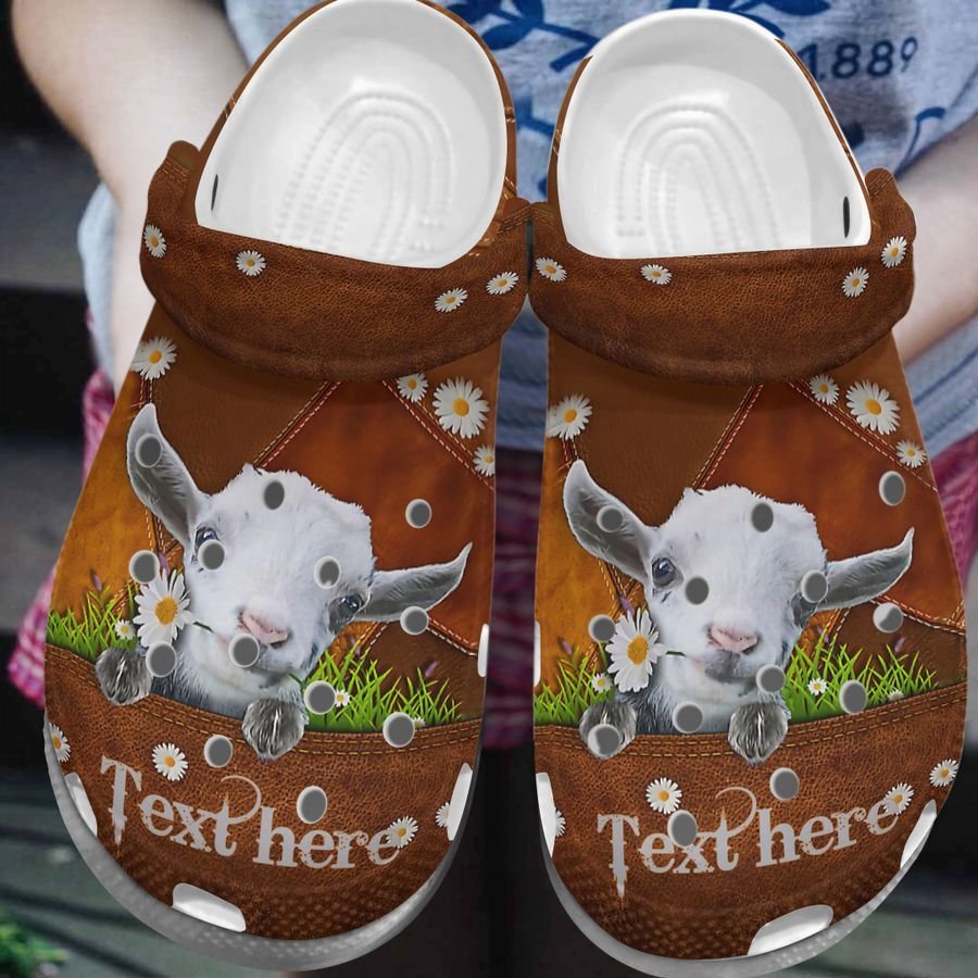 Clog Goat Personalize Clog, Custom Name, Text, Fashion Style For Women, Men, Kid, Print 3D Personalized Easily Distracted By Goats - Love Mine Gifts