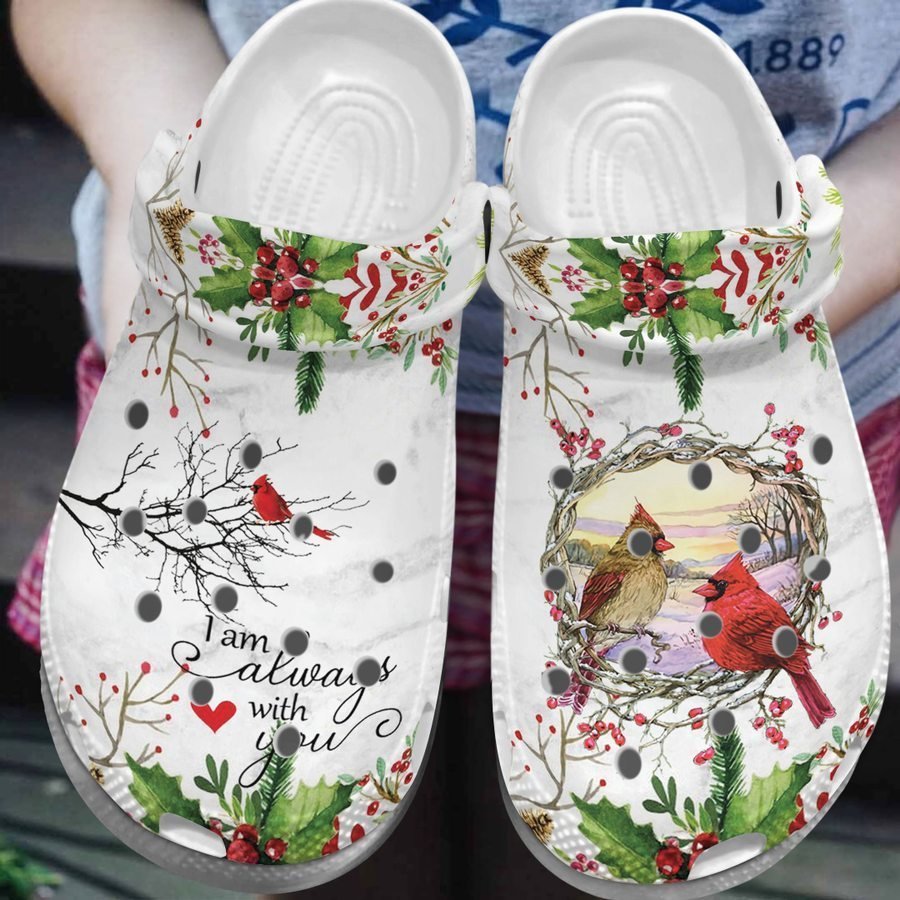 Cardinal Personalize Clog, Custom Name, Text, Fashion Style For Women, Men, Kid, Print 3D I Am Always With You