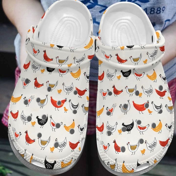 Clog Chicken Personalize Clog, Custom Name, Text, Fashion Style For Women, Men, Kid, Print 3D Cute Chicken Pattern - Love Mine Gifts