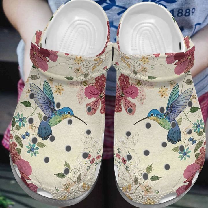 Clog Hummingbird Personalize Clog, Custom Name, Text, Fashion Style For Women, Men, Kid, Print 3D Gorgeous Hummingbird - Love Mine Gifts