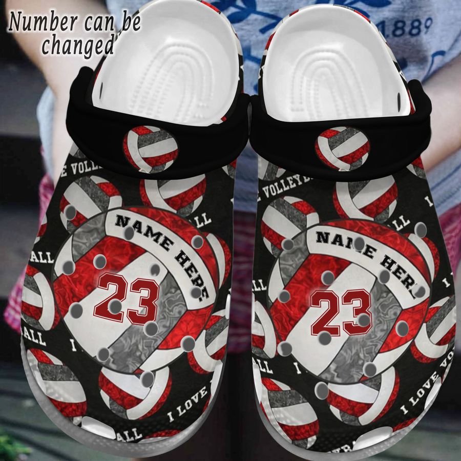 Clog Volleyball Personalize Clog, Custom Name, Text, Fashion Style For Women, Men, Kid, Print 3D Personalized I Love Volleyball - Love Mine Gifts