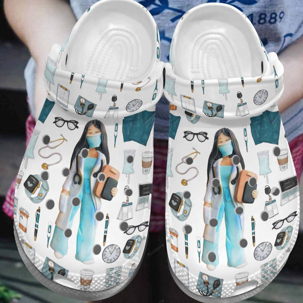 Clog Nurse Life, Personalize Clog, Custom Name Text, Number On Sandal Fashion Style For Women, Men, Kid - Love Mine Gifts