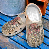 Firefighter Newspaper, Personalize Clog, Custom Name Text On Sandal Fashion Style For Women, Men, Kid