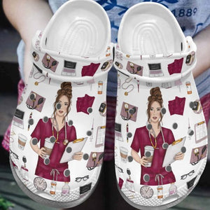 Nurse Life 3, Personalize Clog, Custom Name Text, Number On Sandal Fashion Style For Women, Men, Kid
