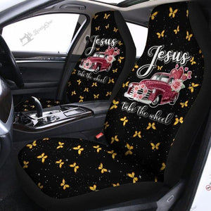 Jesus Take The Wheel Car Seat Covers Set 2 Pc, Car Accessories