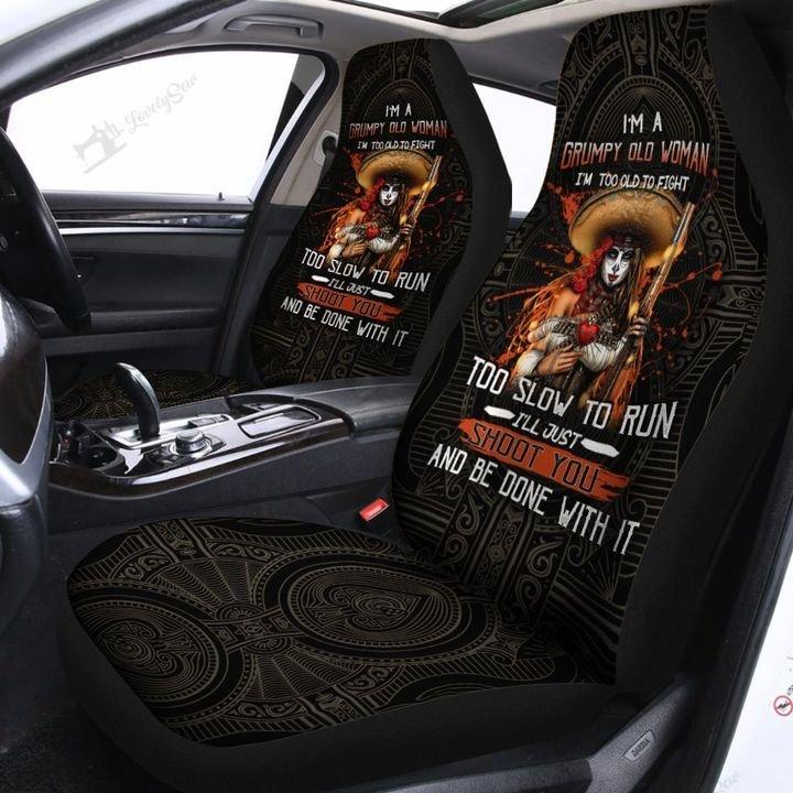 Guns Car Seat Covers Set 2 Pc, Car Accessories Seat Cover – Love