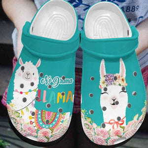Clog Llama Personalize Clog, Custom Name Text On Sandal Fashion Style For Women, Men, Kid - Love Mine Gifts