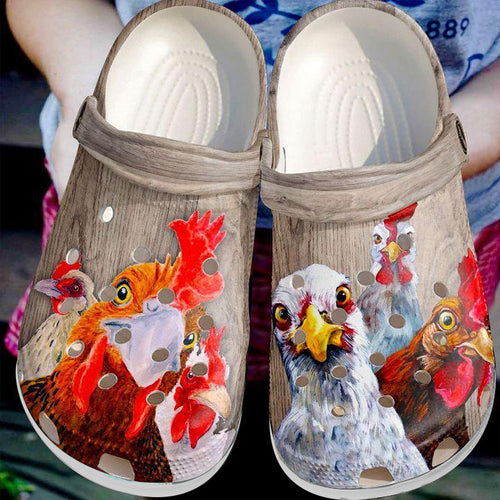 Clog Chicken Personalize Clog, Custom Name Text On Sandal Fashion Style For Women, Men, Kid - Love Mine Gifts
