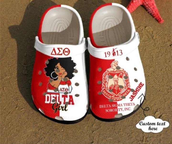 Clog Delta Girl Customize Clog Personalize Name, Text Black Girl Black Queen Delta Juneteenth - Love Mine Gifts
