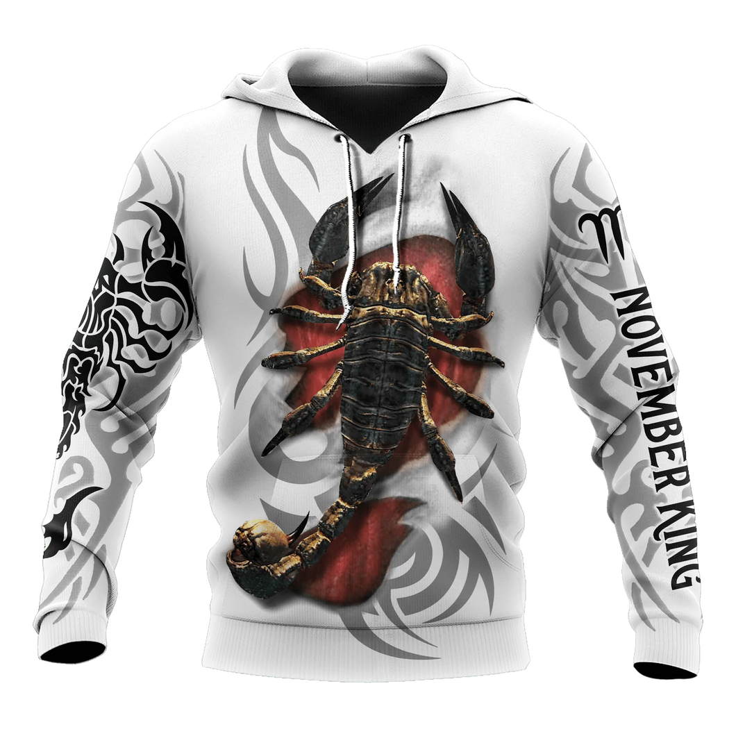 Apparel November King Tribal Tattoo Shirts For Men And Women 3D All Over Printed Custom Text Name - Love Mine Gifts