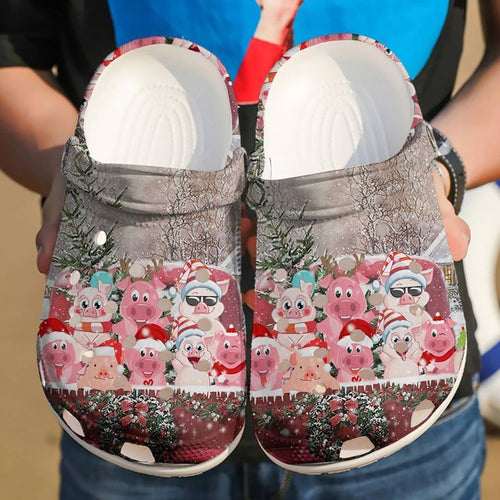 Pigs Christmas Shoes For Men Women Personalized Clogs