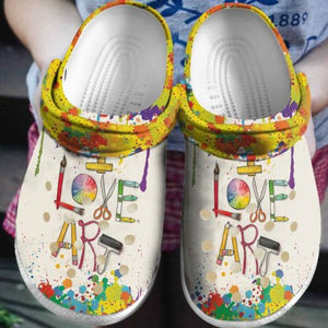 The Painting I Love Art Sku 1769 Custom Sneakers Name Shoes Personalized Clogs