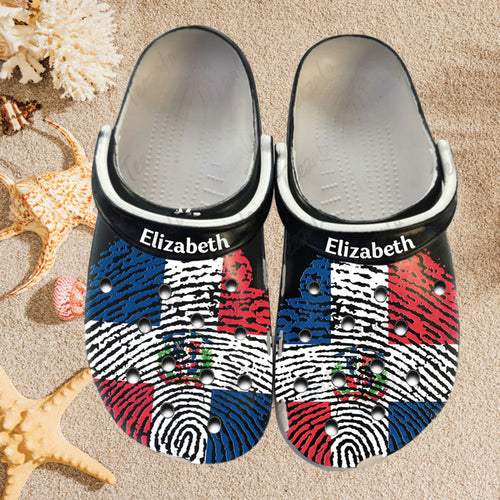 Custom Name Dominican Republic Dna Shoes Personalized Clogs