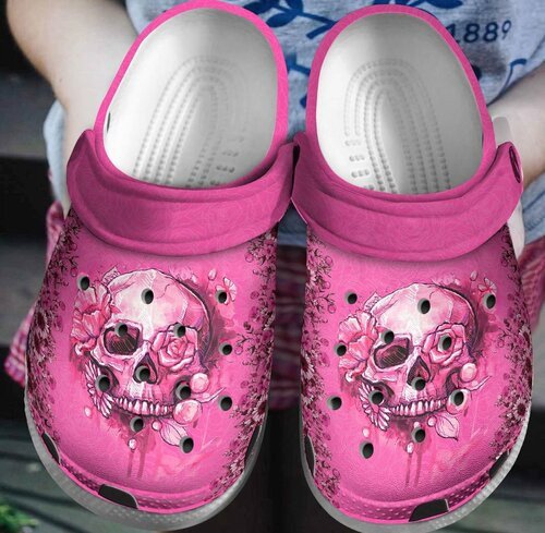 Skull Breast Cancer Shoes#Hd Personalized Clogs