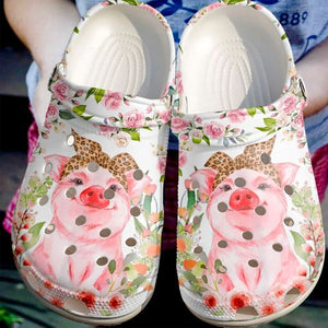 Farmer Pig Leopard Sku 1847 Custom Sneakers Name Shoes Personalized Clogs