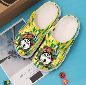 Husky Mom Name Shoes Personalized Clogs