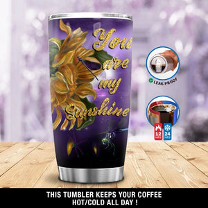 Tumbler Personalized Dragonfly You Are My Sunshine Gs-3003Tt Stainless Steel Tumbler Customize Name, Text, Number - Love Mine Gifts