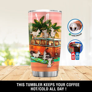 Tumbler Personalized Chihuahua Summer Beach Gs-Dz2603Tt Stainless Steel Tumbler Travel Customize Name, Text, Number, Image - Love Mine Gifts