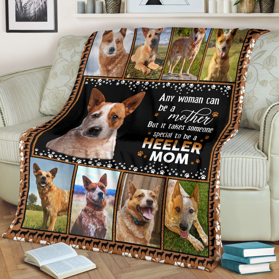 Red Heeler Australian Cattle Dog Mom Blanket