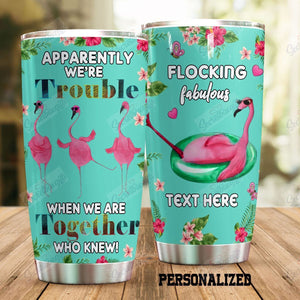 Tumbler Personalized Flamingo Flocking Fabulous Nc0710458Cl Stainless Steel Tumbler Customize Name, Text, Number - Love Mine Gifts