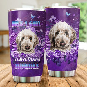 Tumbler Personalized Goldendoodle Vt0710647Cl Stainless Steel Tumbler Travel Customize Name, Text, Number, Image - Love Mine Gifts