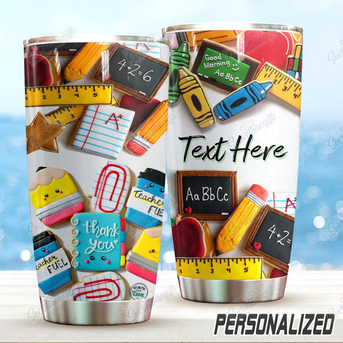 Tumbler Personalized Teacher Nc0810549Cl Stainless Steel Tumbler Travel Customize Name, Text, Number, Image - Love Mine Gifts
