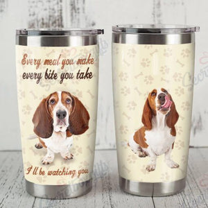 Tumbler Personalized Basset Hound Dog Every Meal You Make Am1010004Cl Stainless Steel Tumbler Travel Customize Name, Text, Number, Image - Love Mine Gifts