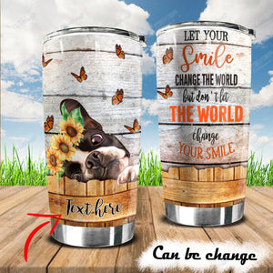 Tumbler Personalized Boston Terrier Lets Smile Ld1310270Cl Stainless Steel Tumbler Travel Customize Name, Text, Number, Image - Love Mine Gifts