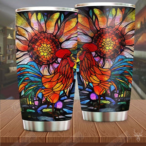 Tumbler Personalized Rooster Abstract Ld1310133Cl Stainless Steel Tumbler Customize Name, Text, Number - Love Mine Gifts
