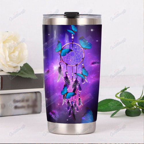 Tumbler Personalized Butterfly Th1610383Cl Stainless Steel Tumbler Travel Customize Name, Text, Number, Image - Love Mine Gifts