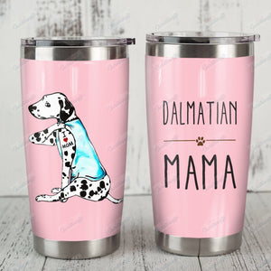 Tumbler Personalized Dalmatian Dog Th1610700Cl Stainless Steel Tumbler Travel Customize Name, Text, Number, Image - Love Mine Gifts